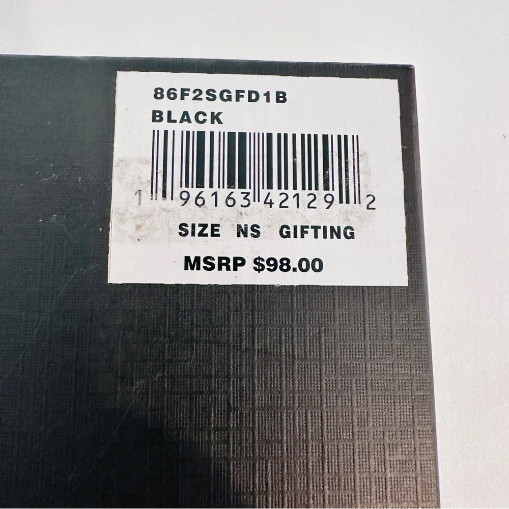 NWT Michael Kors Card Holder with Matching Keychain Black & Gray in box‎